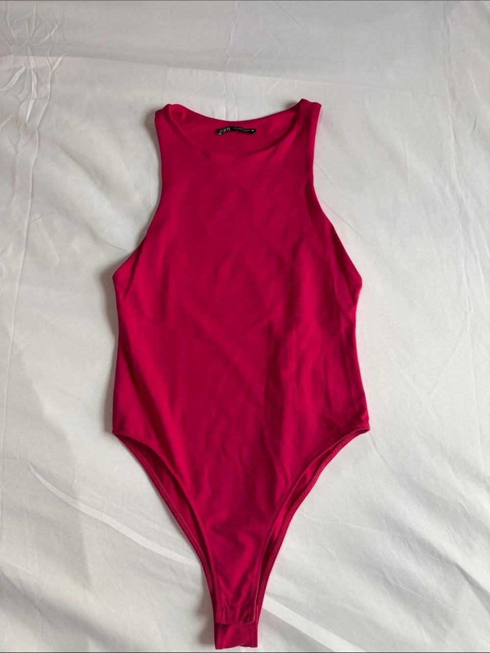 Zara Girls' Bright Fuchsia One-Piece Bodysuit